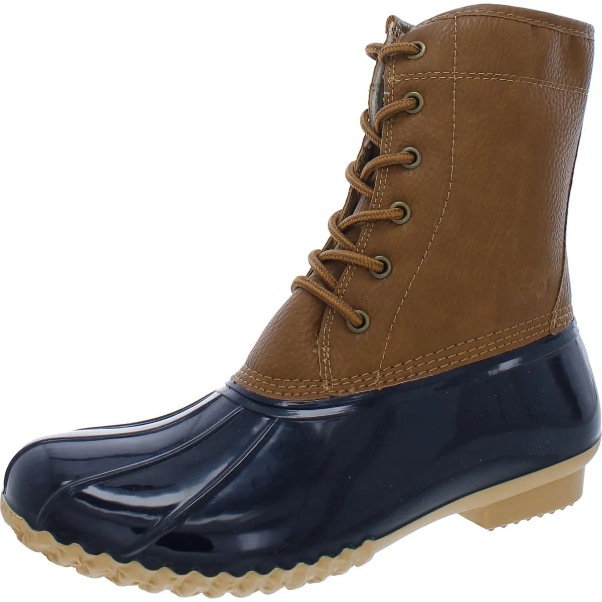 JBU by Jambu Womens Maplewood Faux Leather Lace-Up Rain Boots